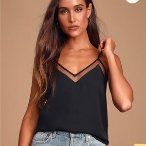 Lulu’s Black Mesh Cami Medium